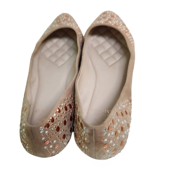 Vince Camuto Tabila Neutral Studded Ballet Flats LA Creme Size 8M - Picture 4 of 9